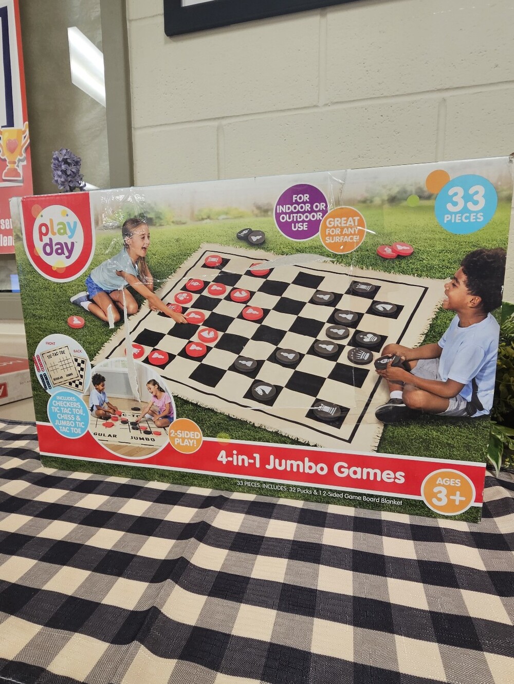PLAY DAY 4-IN- 1 JUMBO OUTDOOR YARD GAMES